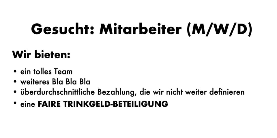 “Faire Trinkgeldbeteiligung” - das wird für dich als Unternehmen teuer.